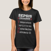 Sepsis Awareness T.I.M.E.-gids T-shirt (Voorkant)