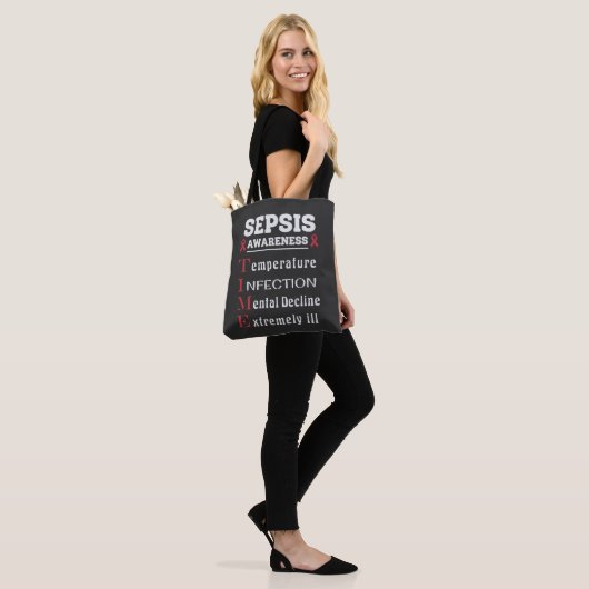 Sepsis Awareness T.I.M.E.-gids Tote Bag (Op model)