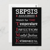 Sepsis Awareness Watch voor TIME Guide Briefkaart (Voorkant / Achterkant)