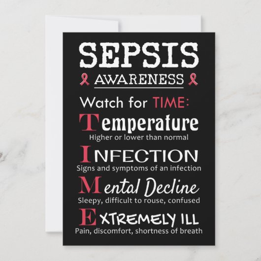 Sepsis Awareness Watch voor TIME Guide Kaart (Voorkant)