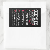 Sepsis Awareness Watch voor TIME Guide Rechthoekige Sticker (Tas)