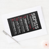 Sepsis Awareness Watch voor TIME Guide Rechthoekige Sticker (Envelop)