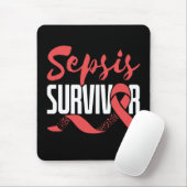 Sepsis Survivor Warrior Fighter Awareness Maand Muismat (Met muis)