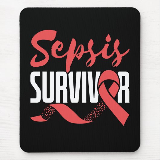 Sepsis Survivor Warrior Fighter Awareness Maand Muismat (Voorkant)