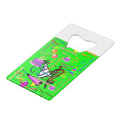 sept, 1 kinderverjaardag creditkaart flessenopener (Voorkant Gekanteld)