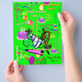 sept, 1 kinderverjaardag flyer (Hand)