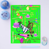 sept, 1 kinderverjaardag flyer (Enkel)