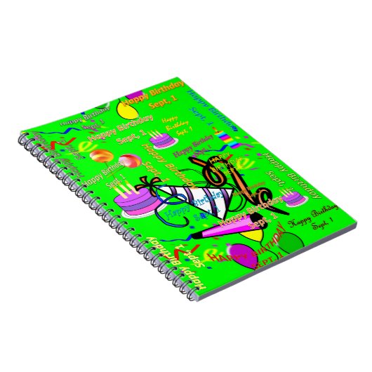 sept, 1 kinderverjaardag notitieboek (Rechterzijde)