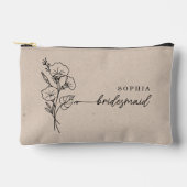 Sept Geboortemaand Bloem Gepersonaliseerd Bruidsme Etui (Voorkant)