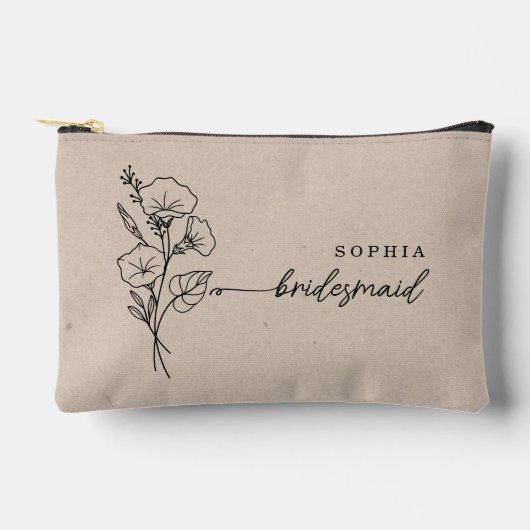 Sept Geboortemaand Bloem Gepersonaliseerd Bruidsme Etui (Voorkant)