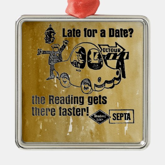 Septa Reading Lines Service Metal Ornament (Voorkant)