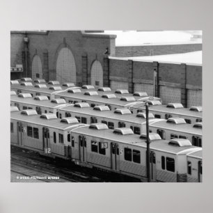 Septa Transit M-3 Market Frankford Blue Line Cars Poster