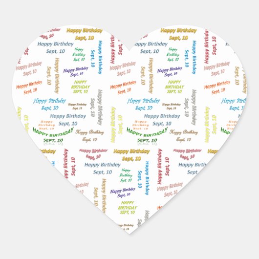 september, 10 september Sticker (Voorkant)