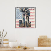 September 11 Twin Towers Memorial Wall Art  Poster (Keuken)