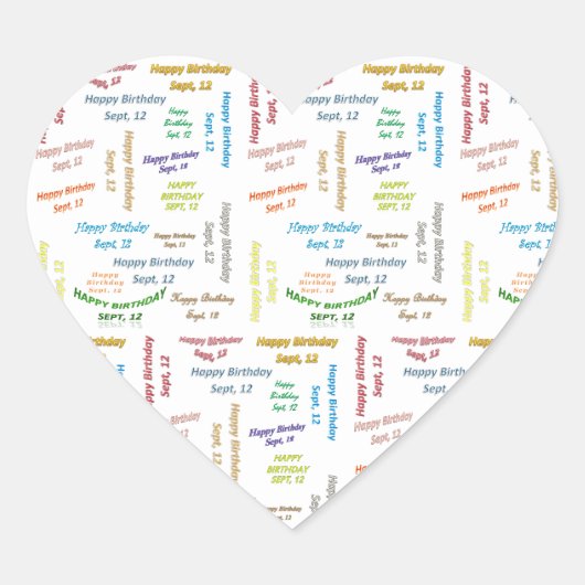 september, 12 september Sticker (Voorkant)