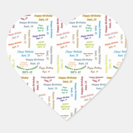 september, 15 september Sticker (Voorkant)