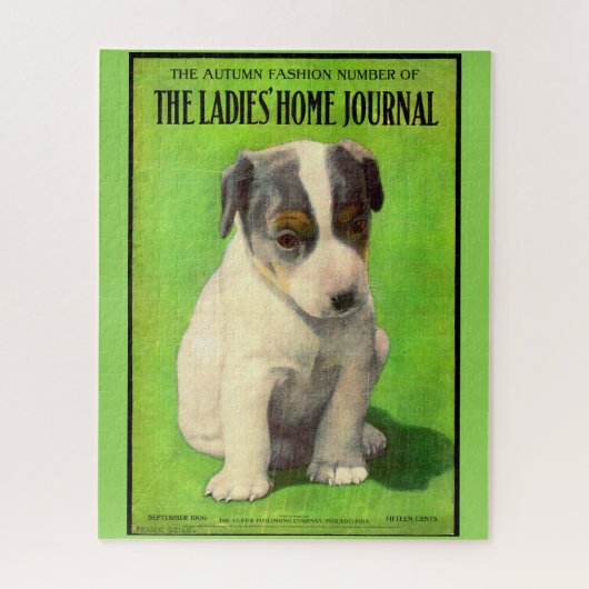 September 1906 Damesdagblad cover puppy Legpuzzel (Verticaal)