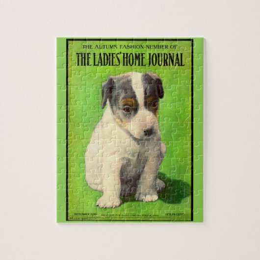 September 1906 Damesdagblad cover puppy Legpuzzel (Verticaal)