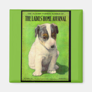 September 1906 Damesdagblad cover puppy Magneet