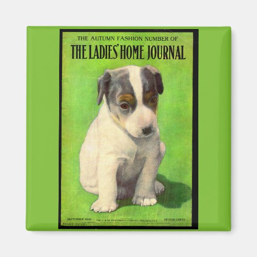 September 1906 Damesdagblad cover puppy Magneet (Voorkant)