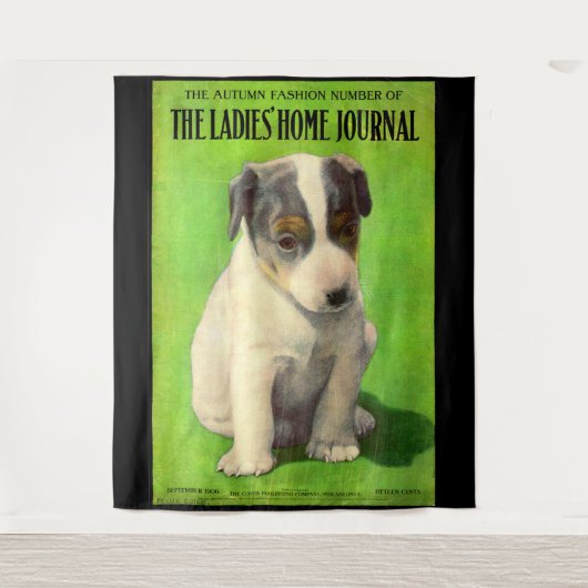 September 1906 Damesdagblad cover puppy Wandkleed (Voorkant)