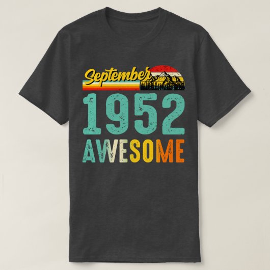 September 1952 Verjaardagscadeau Shirt Vintage Sep (Design voorkant)
