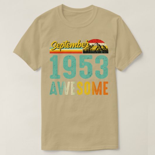 September 1953 Verjaardagscadeau Shirt Vintage Sep (Design voorkant)