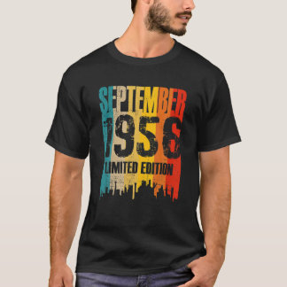 September 1956 65 Years Old Birthday Limited Editi T-shirt