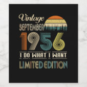  september 1956 Wat ik wil Limited Edition Wijn Etiket (Enkel label)