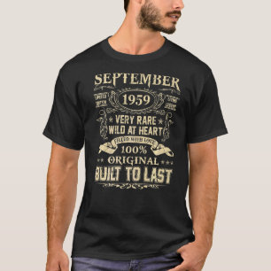 September 1959 63 jaar 63ste verjaardag t-shirt