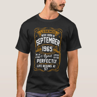 September 1965 57e verjaardag 57 Oude Mannen Wome T-shirt