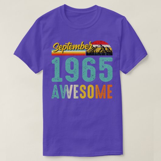 September 1965 Verjaardagscadeau Shirt Vintage Sep (Design voorkant)