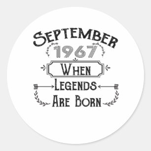 september 1967 bij het lenen van legeringen ronde sticker