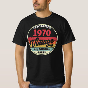 September 1970 Al Originele Verjaardag Gift T-shirt