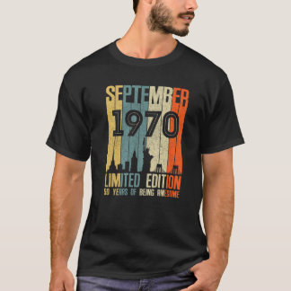September 1970 T Shirt 50 Year Old Shirt 1970 Birt