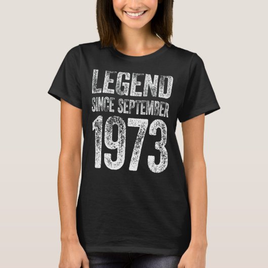 september 1973, geboren sinds t-shirt (Voorkant)