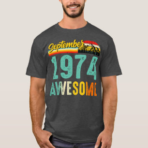September 1974 Verjaardagscadeau Shirt Vintage Sep