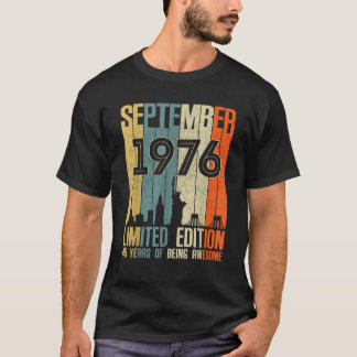 september 1976 45 Geboortedag 45: 1976, geboren T-shirt