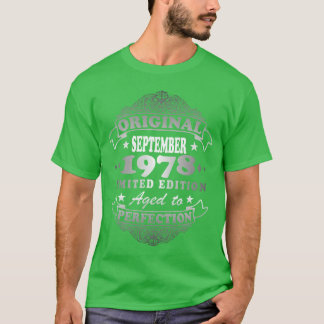 september 1978 vintage verjaardag vintage cadeau m t-shirt