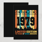 September 1979 Limited 42 Jaar Verjaardag Kaart (Voorkant / Achterkant)