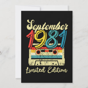 September 1981 Gelukkige Verjaardag 40ste Kaart
