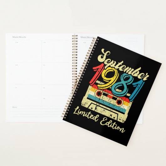 September 1981 Happy Birthday 40th Planner (Display)