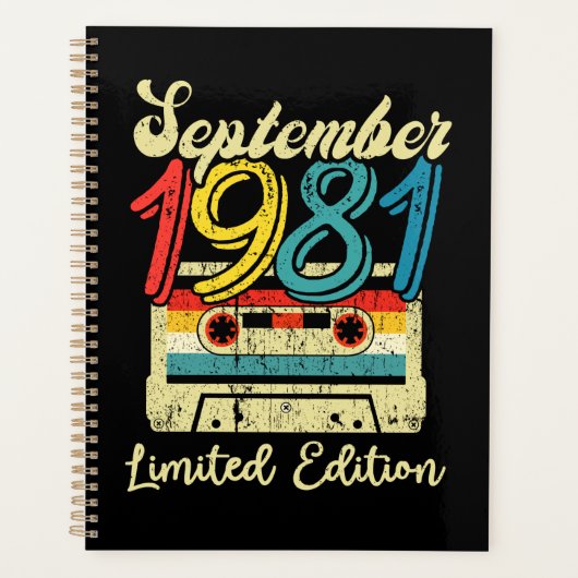 September 1981 Happy Birthday 40th Planner (Voorkant)