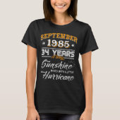 september 1985, 34 jaar zonneschijn t-shirt (Voorkant)