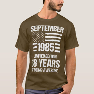 September 1985 Limited Edition 38 jaar van T-shirt