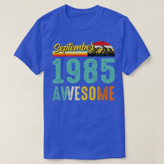 September 1985 Verjaardagscadeau Shirt Vintage Sep (Design voorkant)