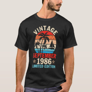 september 1986 Happy Birthday 36 Years Ltd T-shirt
