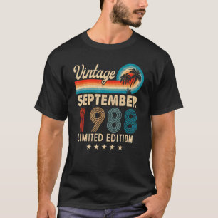 september 1988 34e verjaardag t-shirt