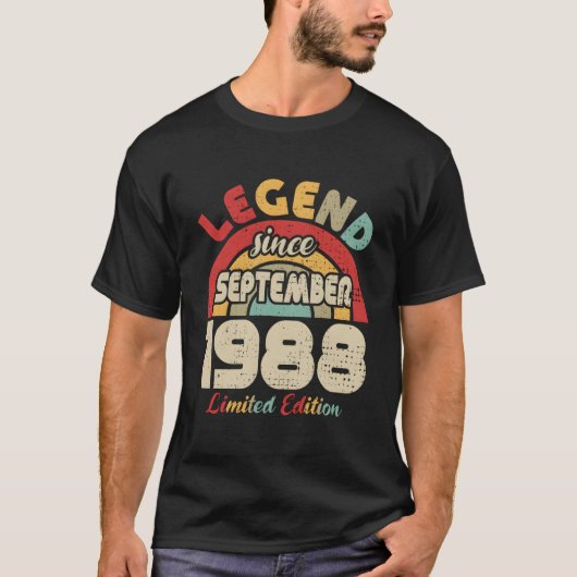 September 1988 Legende Sinds September 1988 T-shirt (Voorkant)
