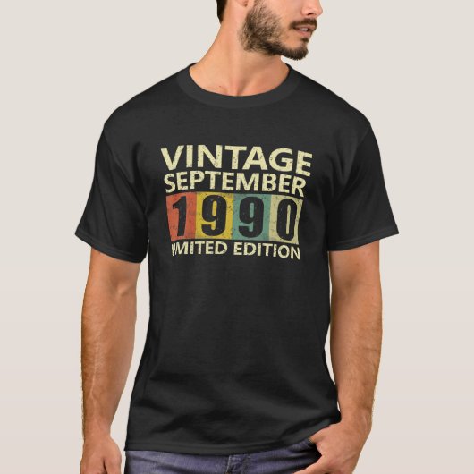  september 1990 Limited Edition Gift 30Th B T-shirt (Voorkant)